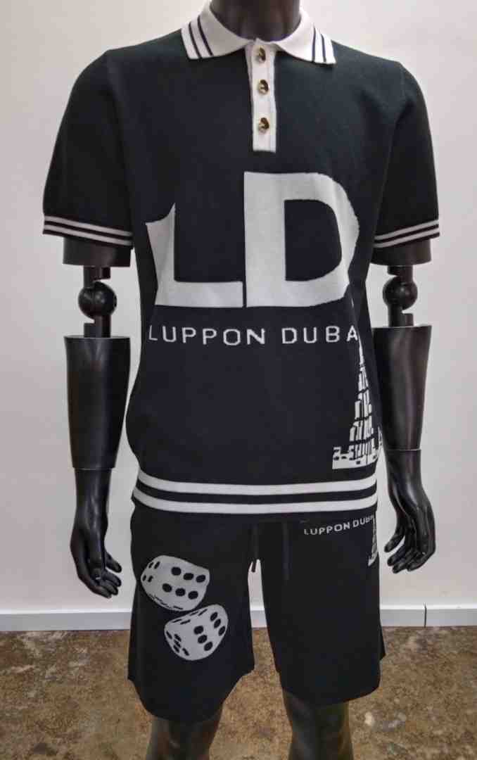  LUPPON DUBAI S25 BLACK DICE WINNER T-SHIRT AND SHORT PANTS